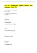 ams 271 final study guide Question and answers rated A&plus;