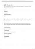 OB Exam &num;1 Questions And Answers 