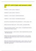 AMS 271 Unit 5 Quiz and answers rated A&plus;