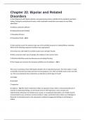 Chapter 22&period; Bipolar and Related Disorders Questions And Answers 