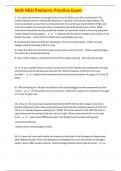 NUR HESI Pediatric Practice Exam
