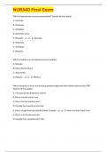 NUR340 Final Exam