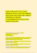 SCCJA CUMULATIVE TEST&comma;LATEST PREMIUM UPDATE 2024-2025&vert;BRAND NEW EXAM QUESTIONS AND CORRECT ANSWERS&comma;ALL GRADED A&plus;&vert;GUARANTEED SUCCESS&vert;LATEST UPDATE 2024-2025