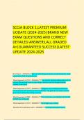  SCCJA BLOCK 1&comma;LATEST PREMIUM UODATE &lpar;2024-2025&vert;BRAND NEW EXAM QUESTIONS AND CORRECT DETAILED ANSWERS&comma;ALL GRADED A&plus;&vert;GUARANTEED SUCCESS&vert;LATEST UPDATE 2024-2025