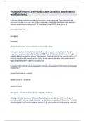 Pediatric Primary Care PNCB 2 Exam Questions and Answers with Rationales&period;