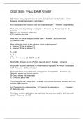 CSCE 3600 - FINAL EXAM REVIEW