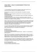 HESI PREP - HEALTH ASSESSMENT PRACTICE QUESTIONS