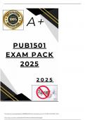 PUB1501 EXAM PACK 2025