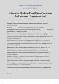 Advanced Biochem Final Exam Questions And Answers &lpar;Guaranteed A&plus;&rpar;
