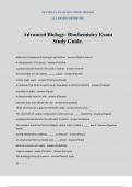 Advanced Biology- Biochemistry Exam Study Guide&period;