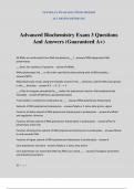 Advanced Biochemistry Exam Package Deal 100&percnt; Verified&period;