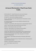 Advanced Biochemistry Final Exam Study Guide&period;
