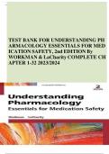 Test Bank for Understanding Pharmacology Essentials for Medication Safety&comma; 3rd Edition by M&period; Linda Workman & LaCharity