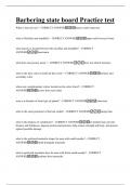 Barbering state board Practice test