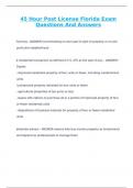 45 Hour Post License Florida Exam Questions And Answers