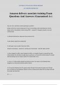 Amazon delivery associate training Exam Questions And Answers &lpar;Guaranteed A&plus;&rpar;