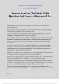 Amazon Academy Final Study Guide Questions And Answers &lpar;Guaranteed A&plus;&rpar;