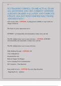 TCI TRAINING CORNELL EXAM&vert;&vert; ACTUAL EXAM  ALL QUESTIONS AND 100&percnt; CORRECT ANSWERS  ALREADY GRADED A&plus;&vert;&vert; LATEST AND COMPLETE  UPDATE 2024-2025 WITH VERIFIED SOLUTIONS&vert;&vert;  ASSURED PASS&excl;&excl;&excl;