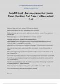 Auto200 level 1 bar smog inspector Course Exam Questions And Answers &lpar;Guaranteed A&plus;&rpar;