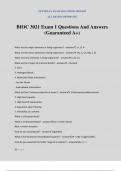 BIOC 3021 Exam 1 Questions And Answers &lpar;Guaranteed A&plus;&rpar;