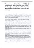 Pearson Edexcel Level 1&sol;Level 2 GCSE &lpar;9-1&rpar; in Mathematics &lpar;1MA1&rpar; - Autumn Half Term &num;1 - Number - &lpar;Some of&rpar; N1&comma; N2 and N3&period; Negative Numbers and BIDMAS Exam Questions and Answers