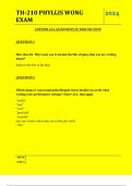 TH-210 PHYLLIS WONG EXAM QUESTIONS AND ANSWERS 2024