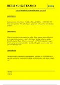 REGIS NU-629 EXAM 2 QUESTIONS AND ANSWERS 2024