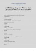 ABRET Sleep Stages and Patterns&period; Exam Questions And Answers &lpar;Guaranteed A&plus;&rpar;