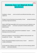 Diabetes Quiz 1st Attempt Actual Solutions&excl;&excl;