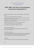 BSNC 5000 - Peds Mod&period; 2 Exam Questions And Answers &lpar;Guaranteed A&plus;&rpar;