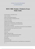 BSNC 5000&colon; Module 1 Pediatrics Exam Study Guide&period;