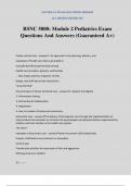 BSNC 5000&colon; Module 2 Pediatrics Exam Questions And Answers &lpar;Guaranteed A&plus;&rpar;
