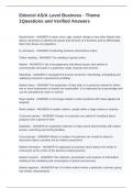 Edexcel AS&sol;A Level Business - Theme 1Questions and Verified Answers