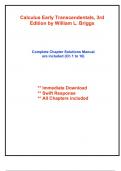 Solutions for Calculus Early Transcendentals&comma; 3rd Edition by Briggs &lpar;All Chapters included&rpar;