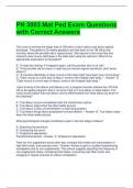 PN 3003 Mat Ped Exam Questions with Correct Answers 