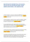 WGU D220 OBJECTIVE ASSESSMENT FINAL LATEST EXAM 2024-2025 WITH 328 ACTUAL QUESTIONS AND CORRECT VERIFIED ANSWERS ALREADY GRADED A&plus; 100&percnt; GUARANTEED PASS&excl;