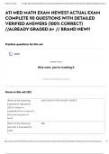 ATI MED MATH EXAM NEWEST ACTUAL EXAM COMPLETE 90 QUESTIONS WITH DETAILED VERIFIED ANSWERS &lpar;100&percnt; CORRECT&rpar; &sol;&sol;ALREADY GRADED A&plus; &sol;&sol; BRAND NEW&excl;&excl;