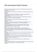 PSI Journeyman Online exam with correct answers Graded A&plus; 2024
