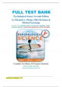 Test Bank for Psychological Science Seventh Edition by Elizabeth A&period; Phelps&comma; Elliot Berkman & Michael Gazzaniga&comma; A&plus; guide&period;