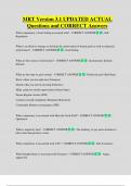 MRT  Bundled Exam Questions and CORRECT Answers
