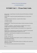 ECS2601 Unit 1 &ndash; 5 Exam Study Guide&period;