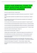 LASER HAIR REMOVAL EXAM TEST BANK QUESTIONS WITH REVISED AND UPDATED ANSWERS 