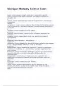 Michigan Mortuary Science Exam with correct answers 2024 Graded A&plus; 