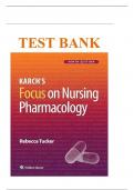 Test Bank for Focus on Nursing Pharmacology 9th Edition by Amy Karch&lpar;&rpar;&comma; 9781975180409&comma; Chapter 1-60 All Chapters with Answers and Rationals