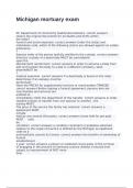 Michigan mortuary exam with correct answers 2024