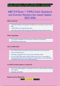 A&P 319 Exam 1 TAMU Cohn Questions  and Correct Answers the Latest Update 2025-2026