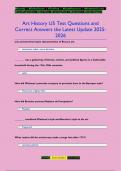 Art History U5 Test Questions and  Correct Answers the Latest Update 2025- 2026