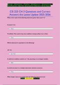 CIS 223 CH 3 Questions and Correct  Answers the Latest Update 2025-2026