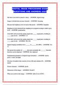 DIGITAL IMAGE PROCESSING EXAM QUESTIONS AND ANSWERS 2025