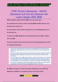CMC Practice Questions - AACN Questions and Correct Answers the  Latest Update 2025-2026